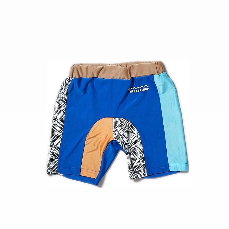 【25SS】THE PARKSHOP(ザ・パークショップ)ISLAND PARK RASH PANTS blue(95/105/115/125/135/145)ラッシュ 水着 パンツ
