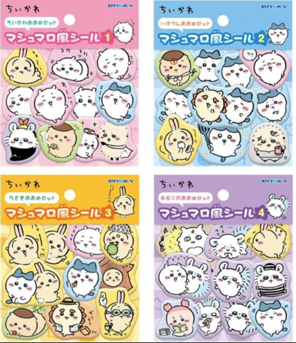 新作】Chiikawa Marshmallow-style Stickersちいかわ ハチワレ うさぎ
