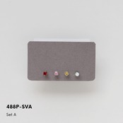 488P　選べる12色◆カラーストーンミニピアス