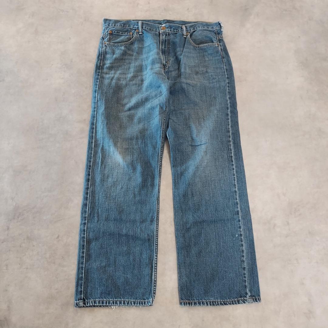 リーバイス569 Levis W36 ワイド バギー 青 古着 ヒゲ 22145