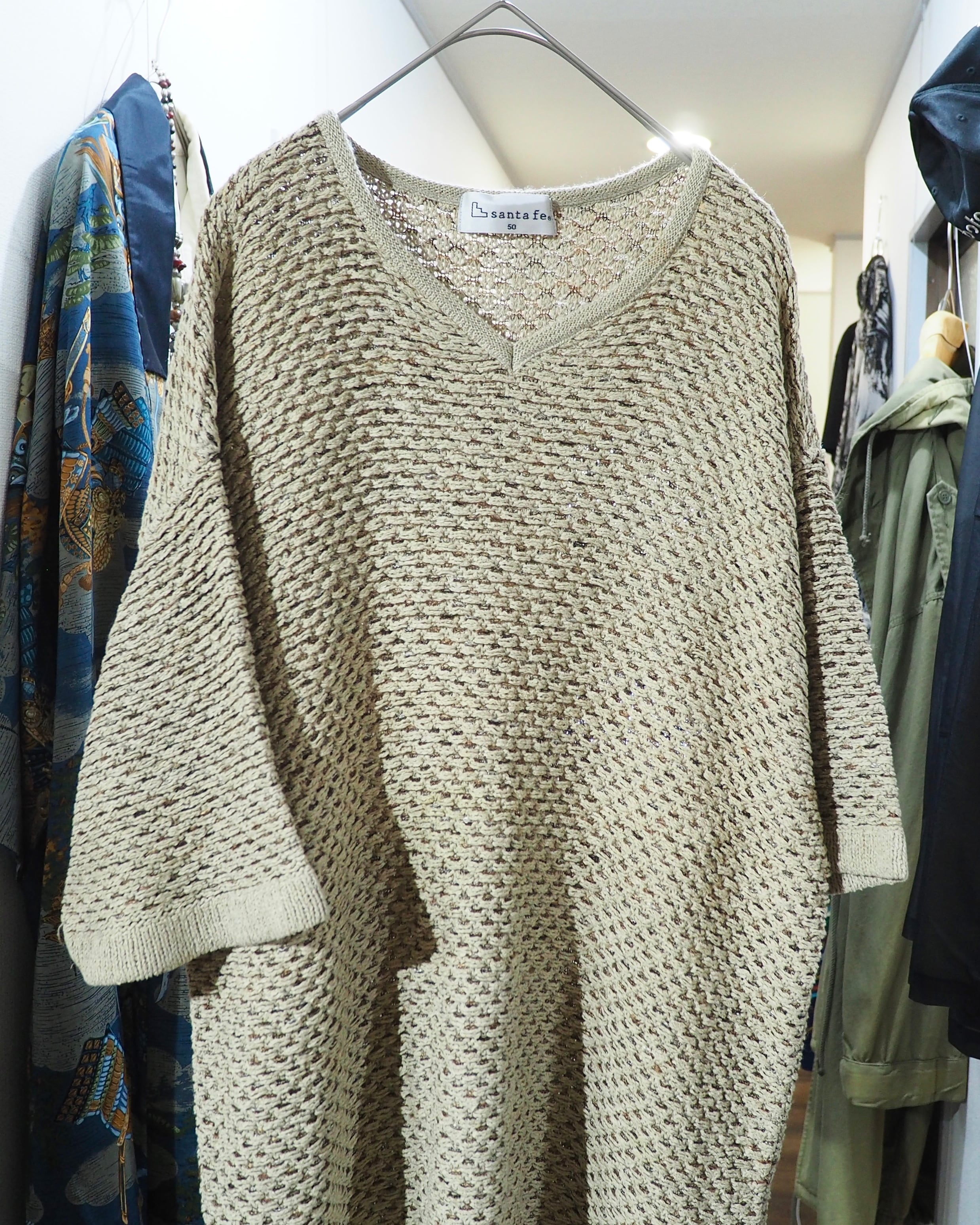 1990s " santa fe " Low gauge knitting vintage SS Tee