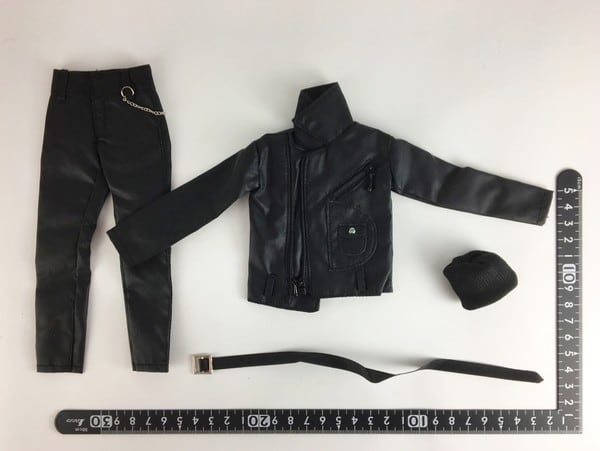 ドール服 1/6 男性用27 ブラックバイカーセット CC192 DF - 画像1