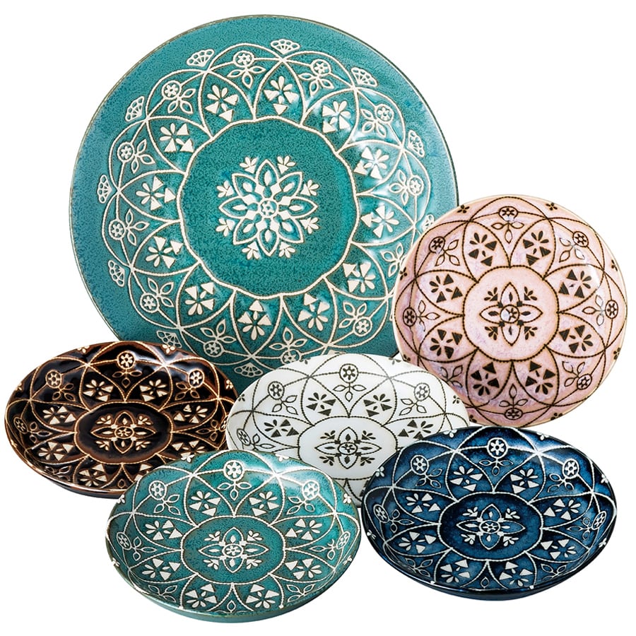 モロッコデザイン 大皿1枚 小皿5枚 ギフト パーティーセット 食器 取り皿 幸せデリバリー（ギフト・結婚式アイテム・手芸用品の通販）