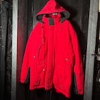 90s Marlboro ダウンジャケット マウンテンパーカー 赤 ドローコード ダブルジップ