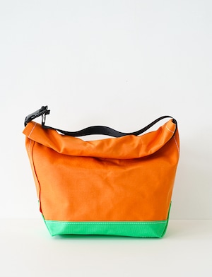 TEMBEA : ROLL TOP TOTE / ORANGE + KELLY