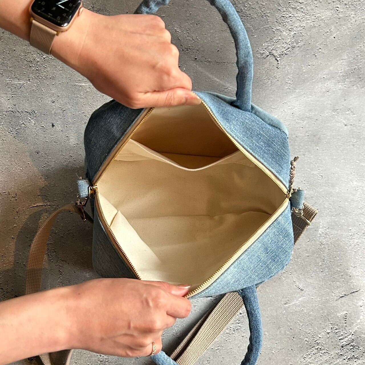 ミニボストンバッグ③ | リム｜デニム・バッグ・帆布・カジュアル