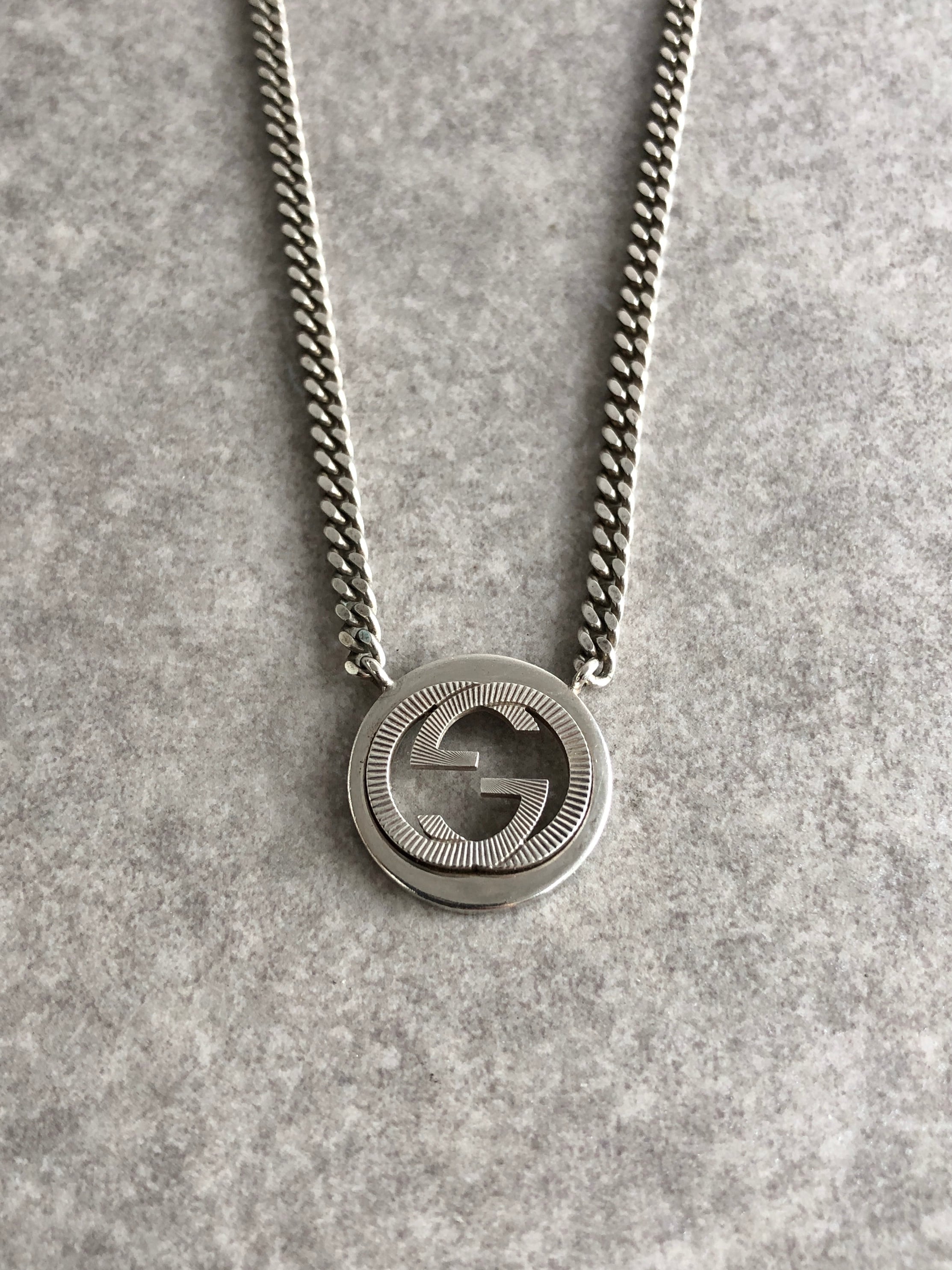 GUCCI グッチ ネックレス シルバー インターロッキング 925 vintage