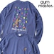 gym master ジムマスター 10oz ピグメントスウェット ボルダリング ロンTEE Reach for the Sky 長袖Tシャツ メンズ レディース コットン100% LOVE&PEACE G833775 パープル