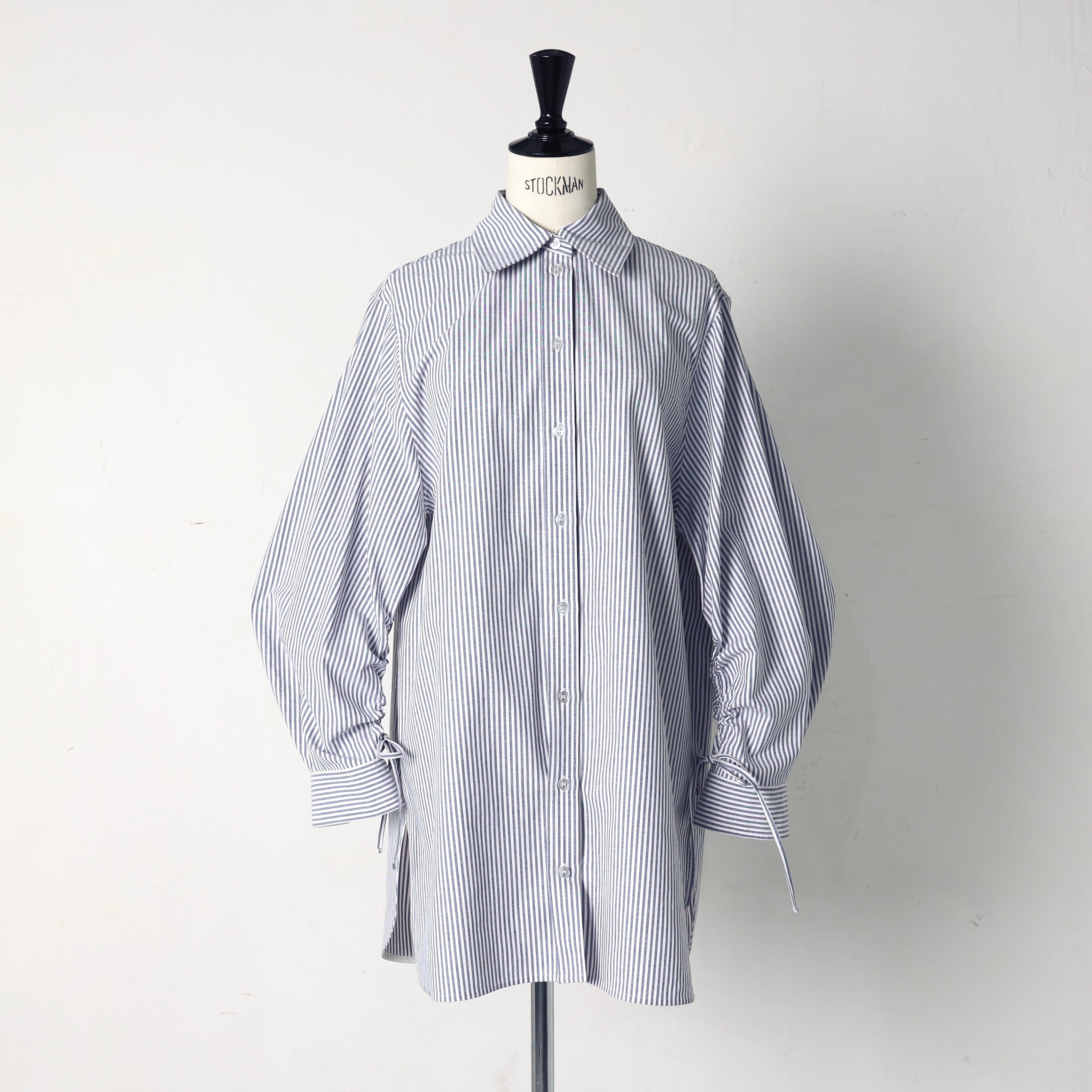 gypsohila  stripe robe shirt  Grayグレー