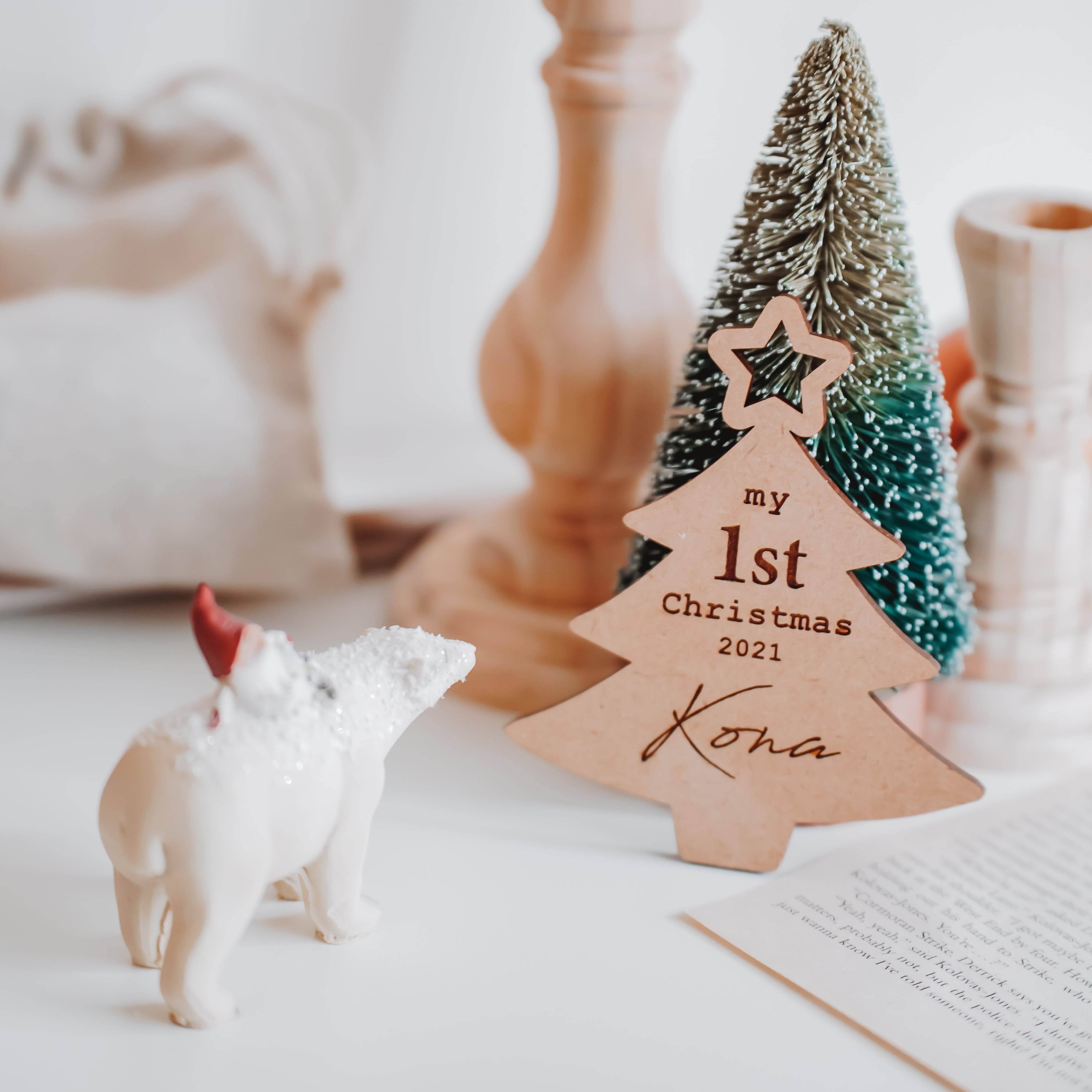 木製 / お名前・年号入り！ベビーオーナメント Baby ornament 1st