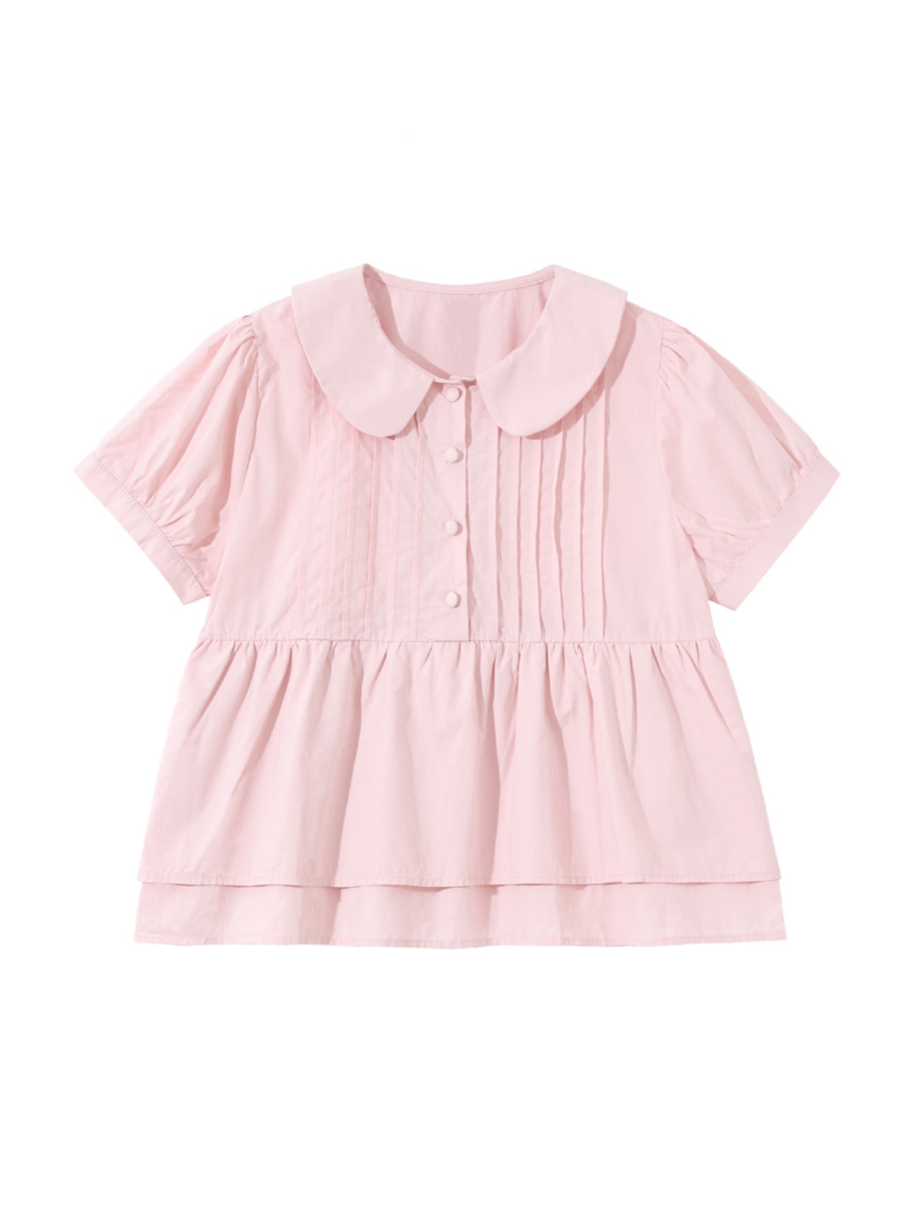 ピンクプリーツシャツ LK1732