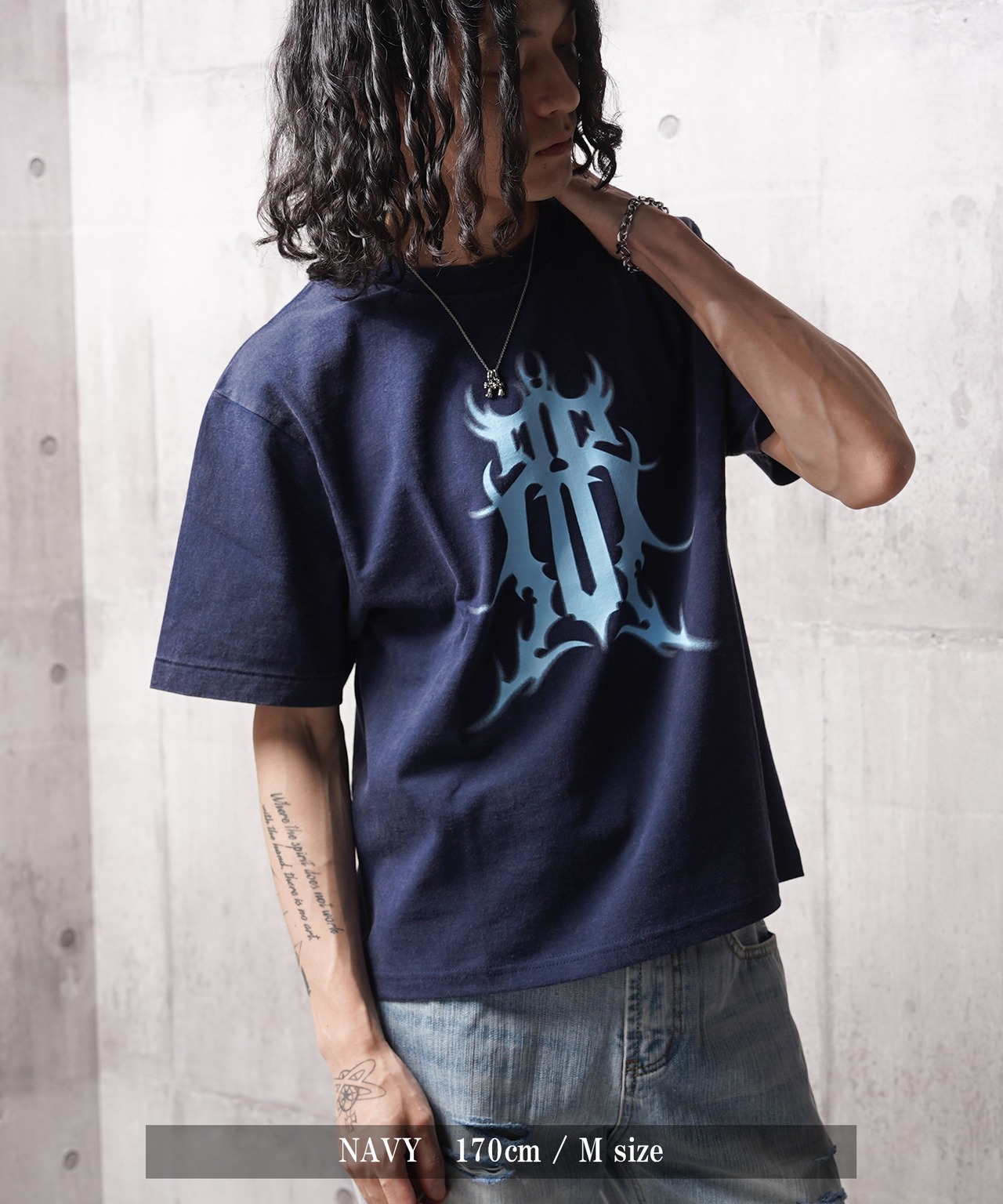 ◆硫化天竺 トライバル ロゴ Tシャツ◆RP-26007