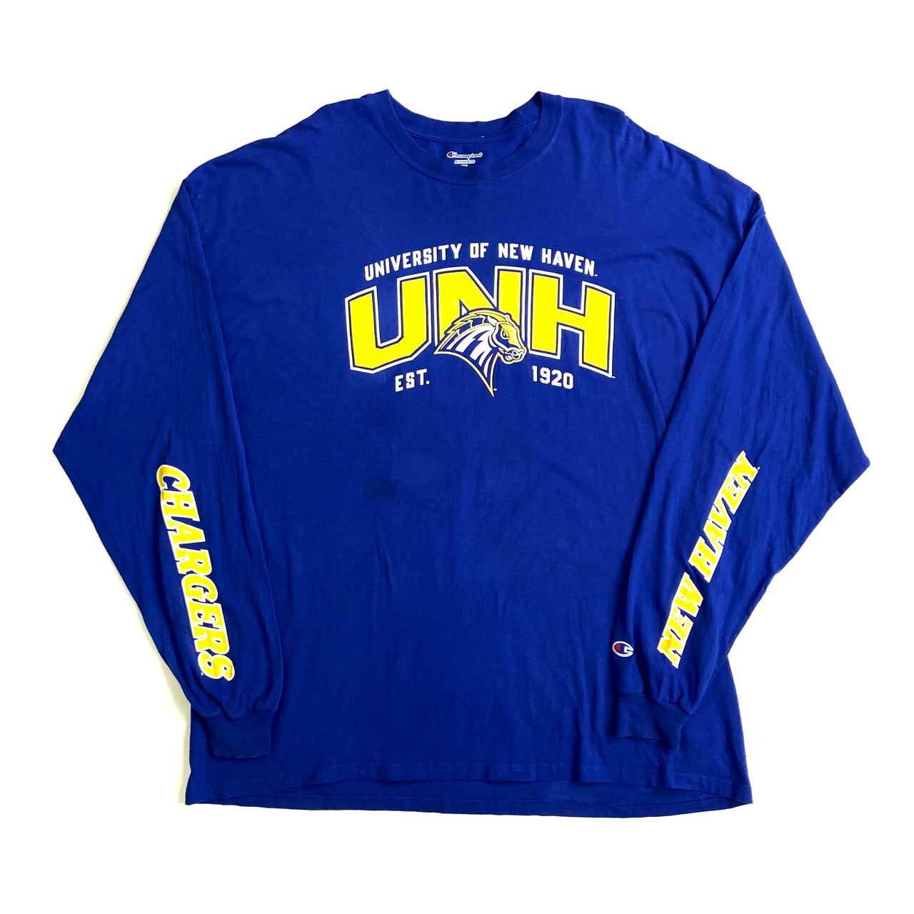 ビッグサイズ Champion チャンピオンUNH NEW HAVEN 袖プリント ...