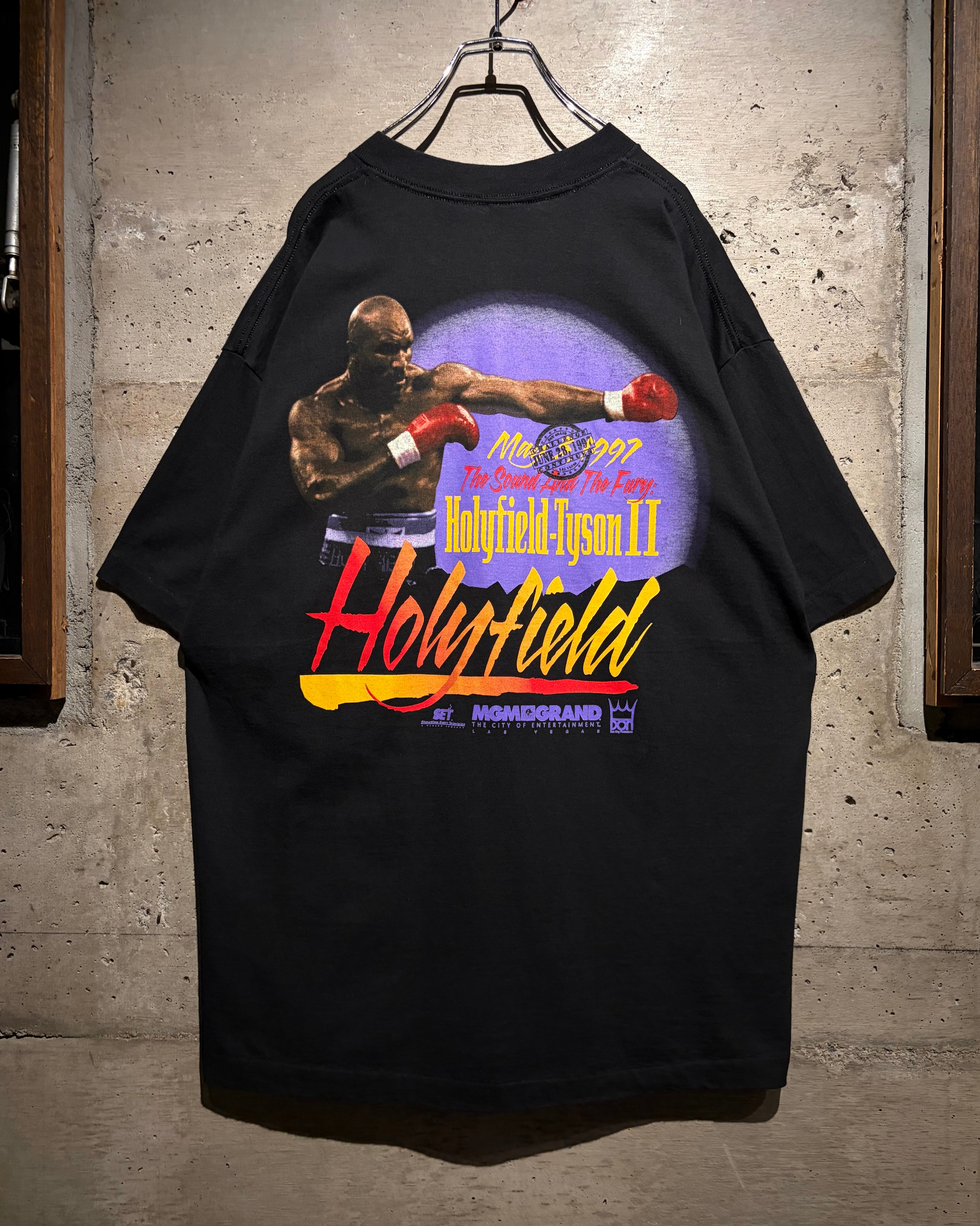 Caka】90's “Mike Tyson vs. Evander Holyfield” Vintage T-Shirt