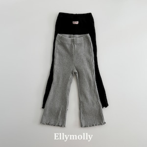 【2点送料無料】«予約»«ジュニアサイズあり»«elly molly» リブフレアパンツ 2colors