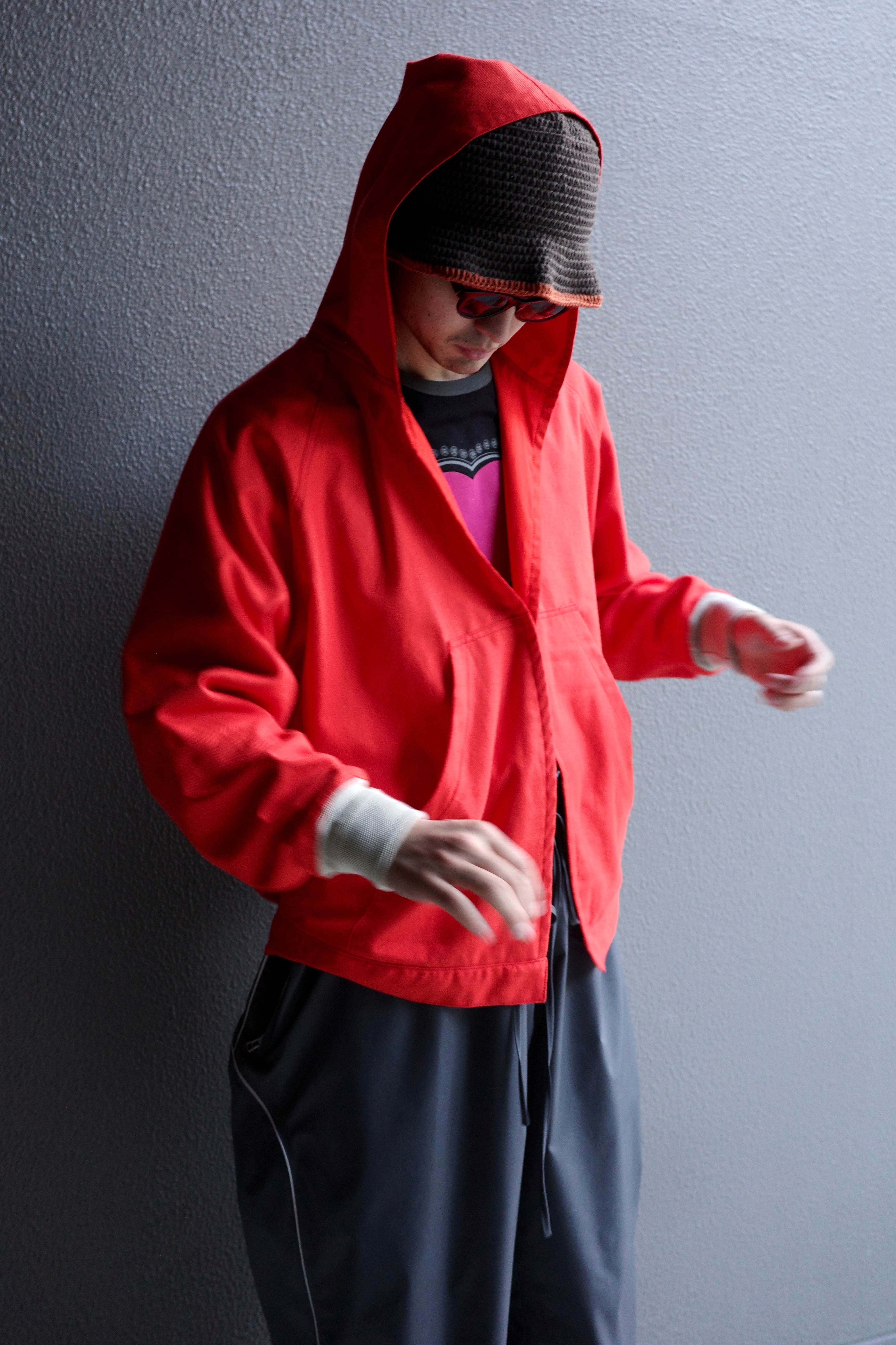 HOMELESS TAILOR【Batten Hoodie -Orange-】 | lloomm HOMELESS TAILOR【Batten Hoodie -Orange-】 | lloomm