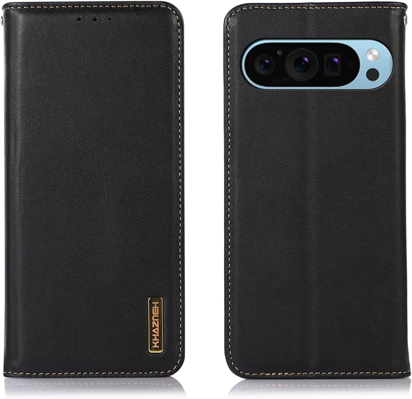 for Google Pixel 11/Google Pixel 11 Pro ケース 手帳型 本革 for グーグル ピクセル11 プロ カバー 牛革 財布型 上質ナッパレザー 高級本皮 耐衝撃 マグネット式ボタン スピーカーホール付き カード収納 横置きスタンド機能 ストラップホール有り 耐摩擦 XJUN ブラック