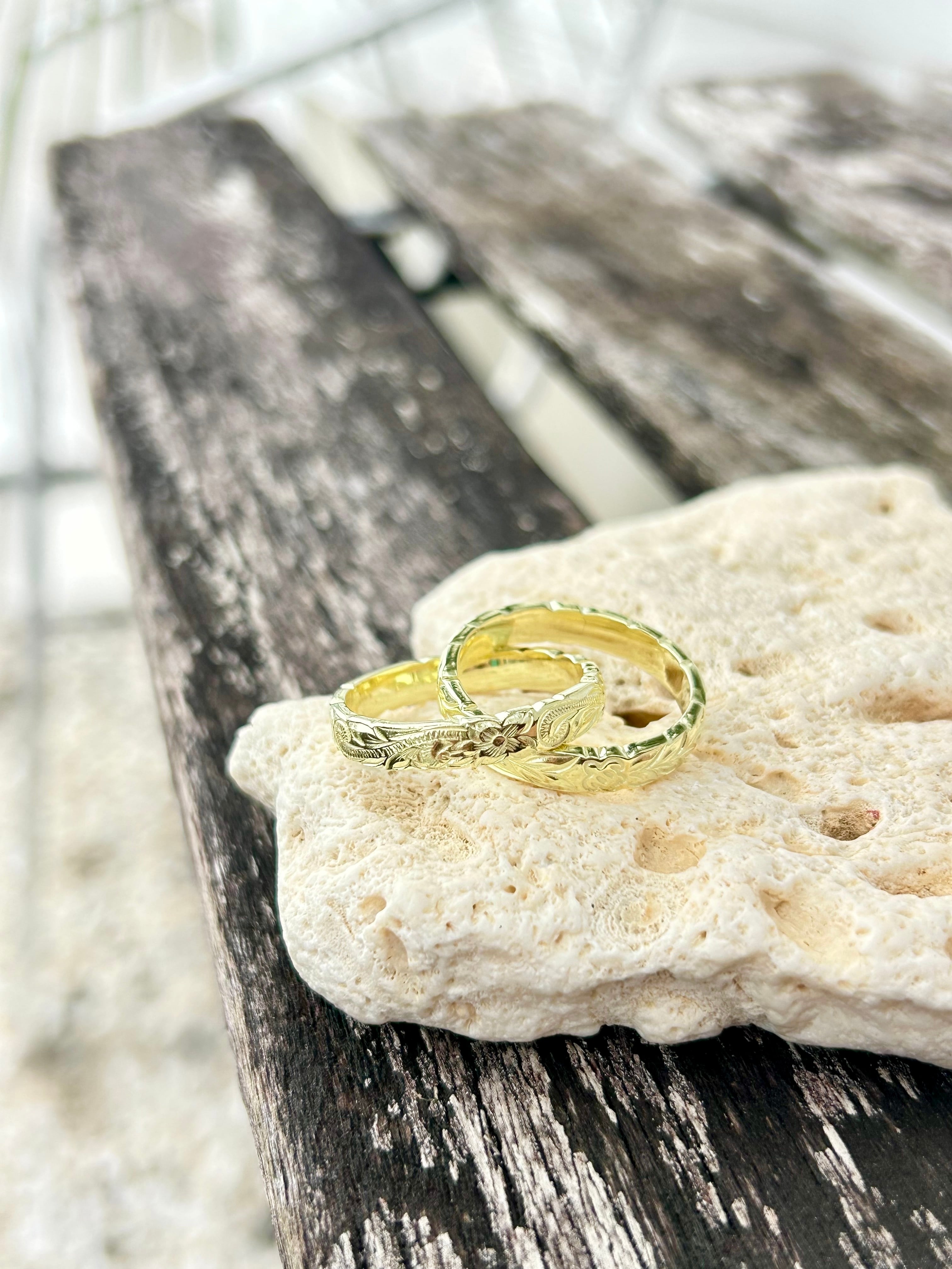 9th anniversary double ring ～greengold～￥14,000+tax