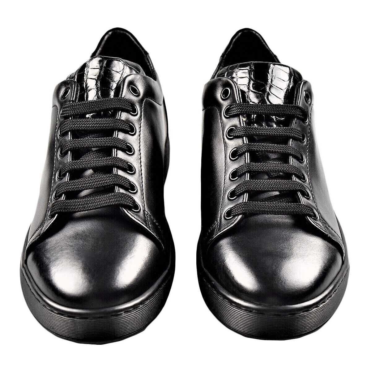 な*し様 kiton　キートン　クロコダイル　レザースニーカー　ブラック　美品！ な*し様 kitonキートンクロコダイルレザースニーカーブラック美品！