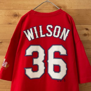 【ALSTYLE APPAREL&ACTIVEWEAR】MLB テキサスレンジャーズ Tシャツ アーチロゴ 2011 ワールドシリーズ XL ビッグサイズ us古着 アメリカ古着