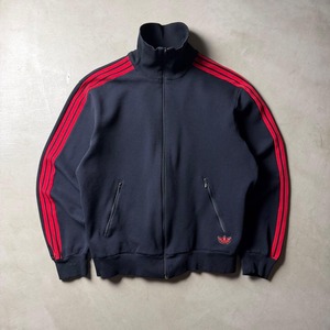 70-80s Adidas track JKT BLACK × RED
