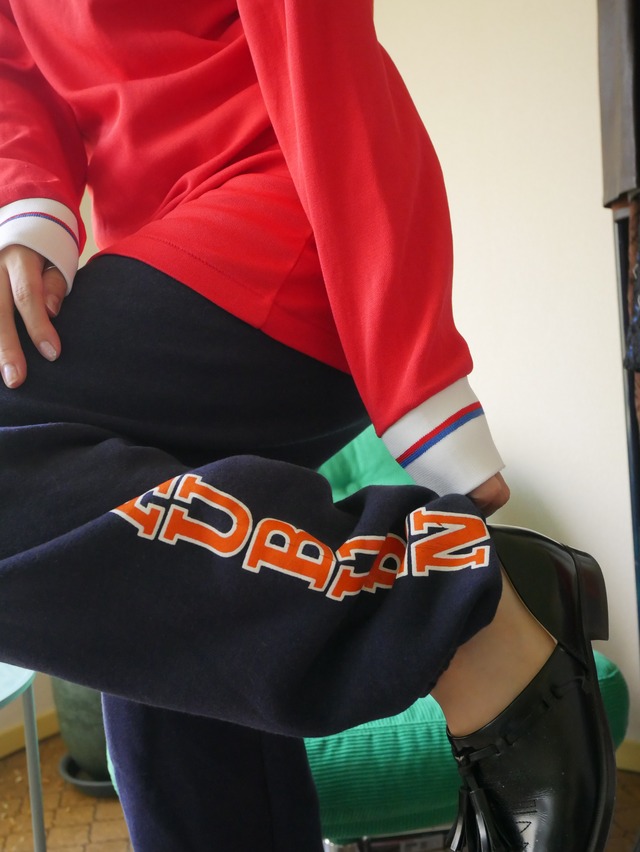 90s USA製 RUSSELL "AUBURN" College Sweat Pants Navy
