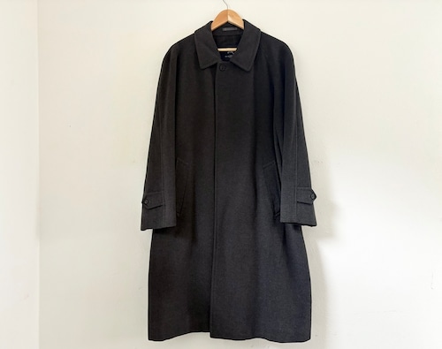 90～2000s BURBERRY LONDON Cashmere & Angora blended Balmacaan coat GREY MADE IN JAPAN