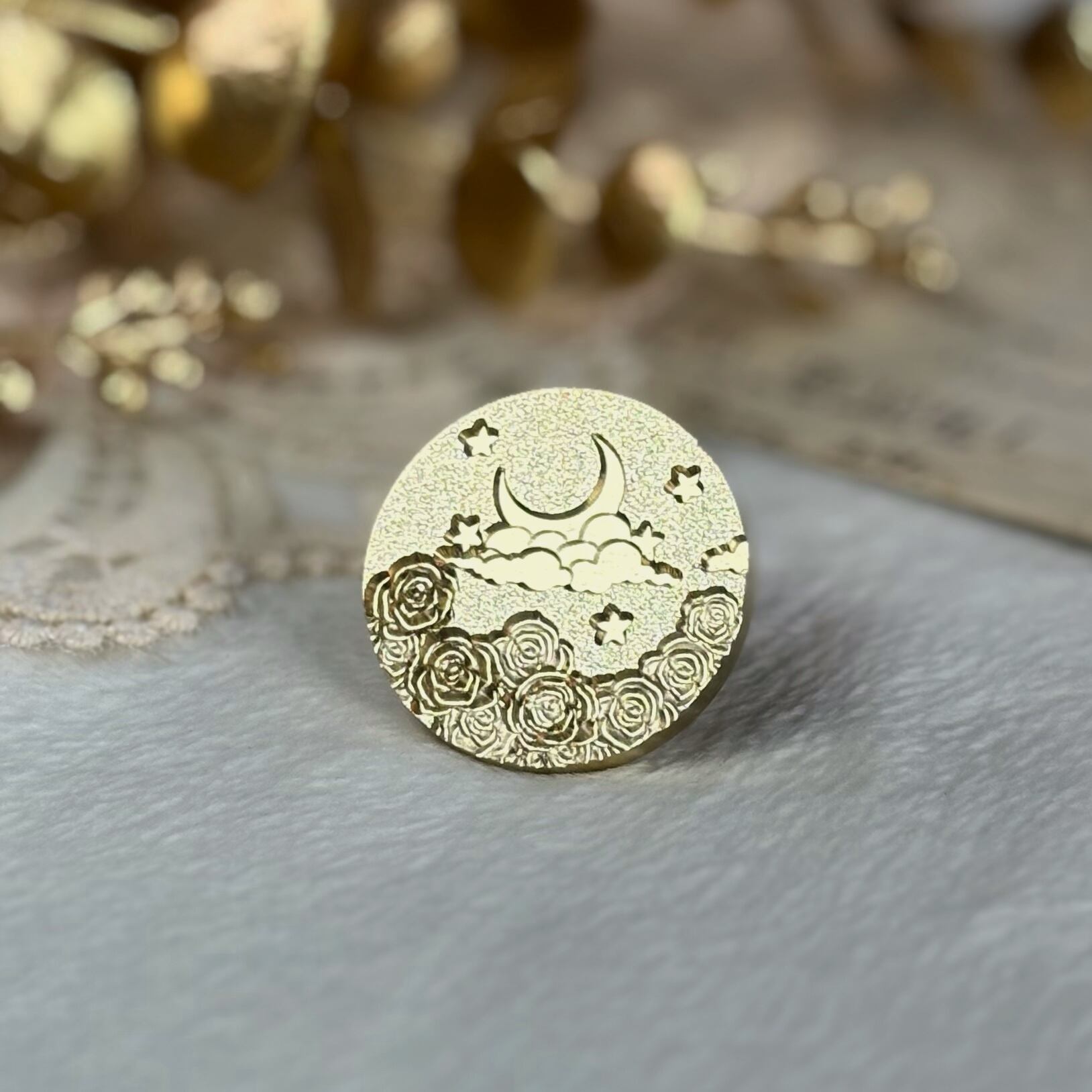 【30㎜】ムーンクラウドローズ【スタンプヘッド】#SWH-92