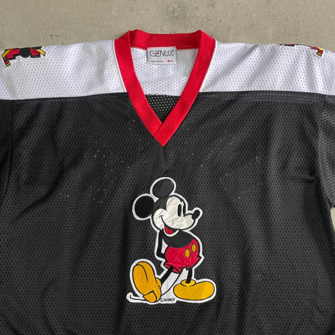90年代 Disney ディズニー MICKY MOUSE ワッペン メッシュ ホッケー 