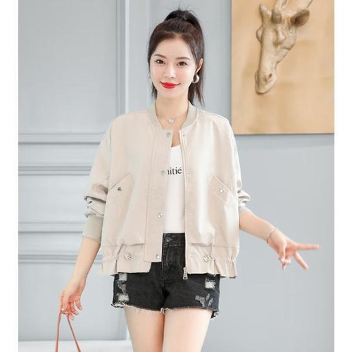 レディース ジャケット ブルゾン ショートコート 新作 春秋 韓国 カジュアル きれいめ トップス アウター オフィスカジュアル