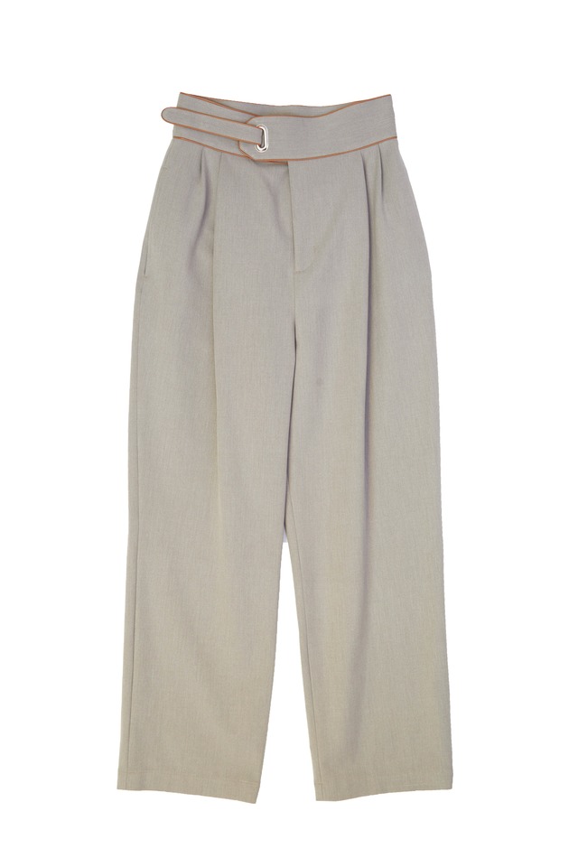 Leather Piping Gurka Pants (GRY)