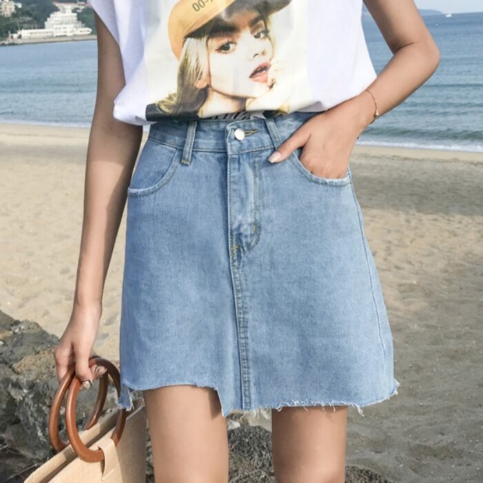 スプリングスカート Aラインハイウェスト薄手 春物 1号婦人25775164280