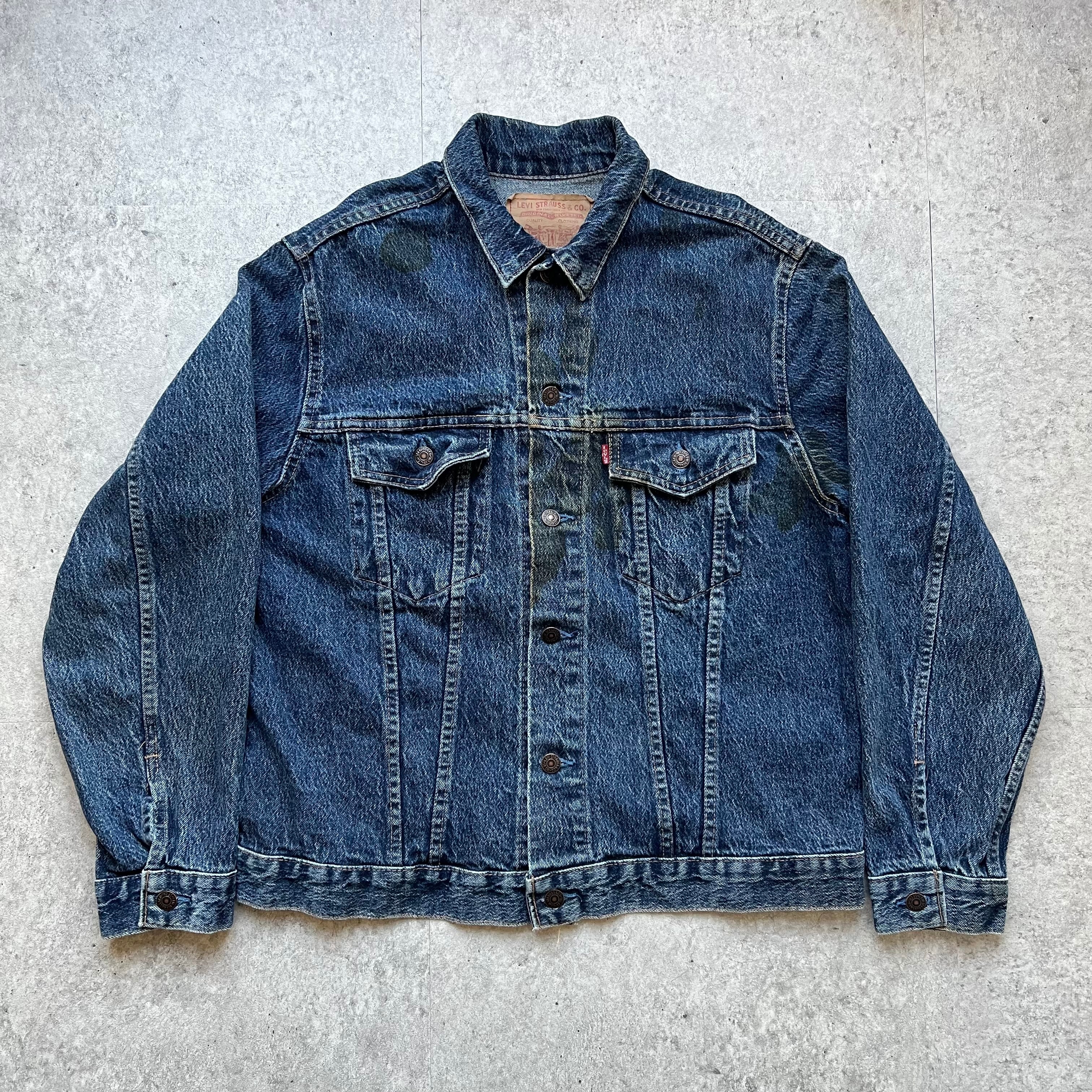 80s-90s VINTAGE FRENCH CHINA JACKET INDIGO-BLUE Shanghai OLD