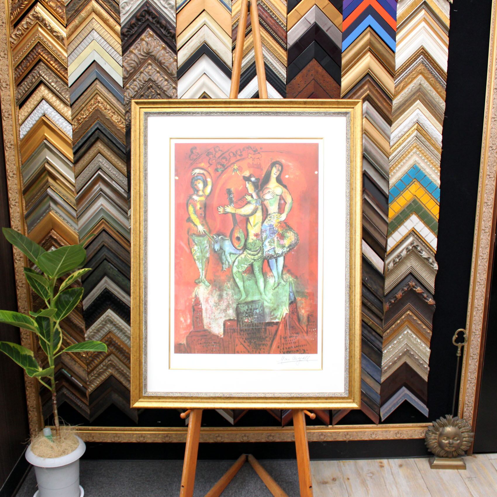 シャガール 絵画「カルメン」額縁4色選択可能 作品証明書 展示用フック 限定500部エディション付複製画リトグラ