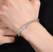 【ICE14】Clover Crown Tennis Bracelet