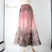 社交ダンス衣装 スカート レッスンウェア オールシーズン Leirena レイリーナ ピンク系 ブラック系 ホワイト系 ヒョウ柄 派手 社交ダンス スタンダード スカート フレアスカート おしゃれ キュート ダンスウェア 薄手 動きやすい エレガント 女性用 楽しいカラー パーティー バレエ 舞台衣装 ヒョウ柄デザイン 伸縮性 ポリエステル素材 柔らかい