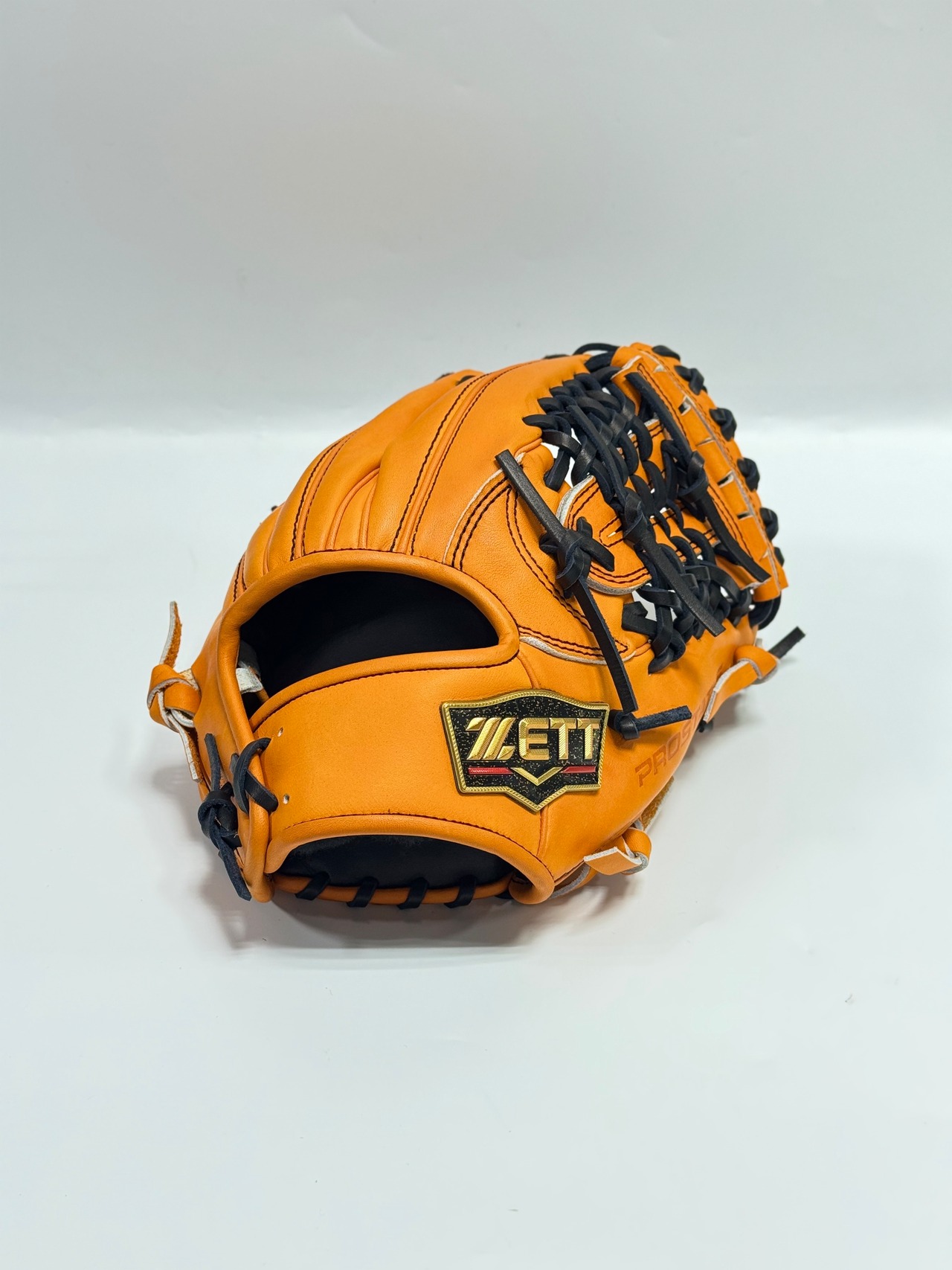 ZETT PROSTATUSｰゼットプロステイタス　michii supreme order 硬式グローブ　ゼットミチイオリジナルグラブ　右投げ用　246型　（吉川尚輝選手モデル）　オレンジ×ブラック　91・画像2