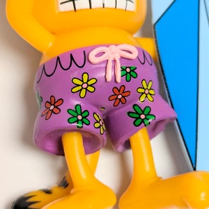 【 Garfield ( ガーフィールド ) 】 3D PVCキーホルダー 『 サーフィン♪ 』 〚アメリカン雑貨 アメトイ〛