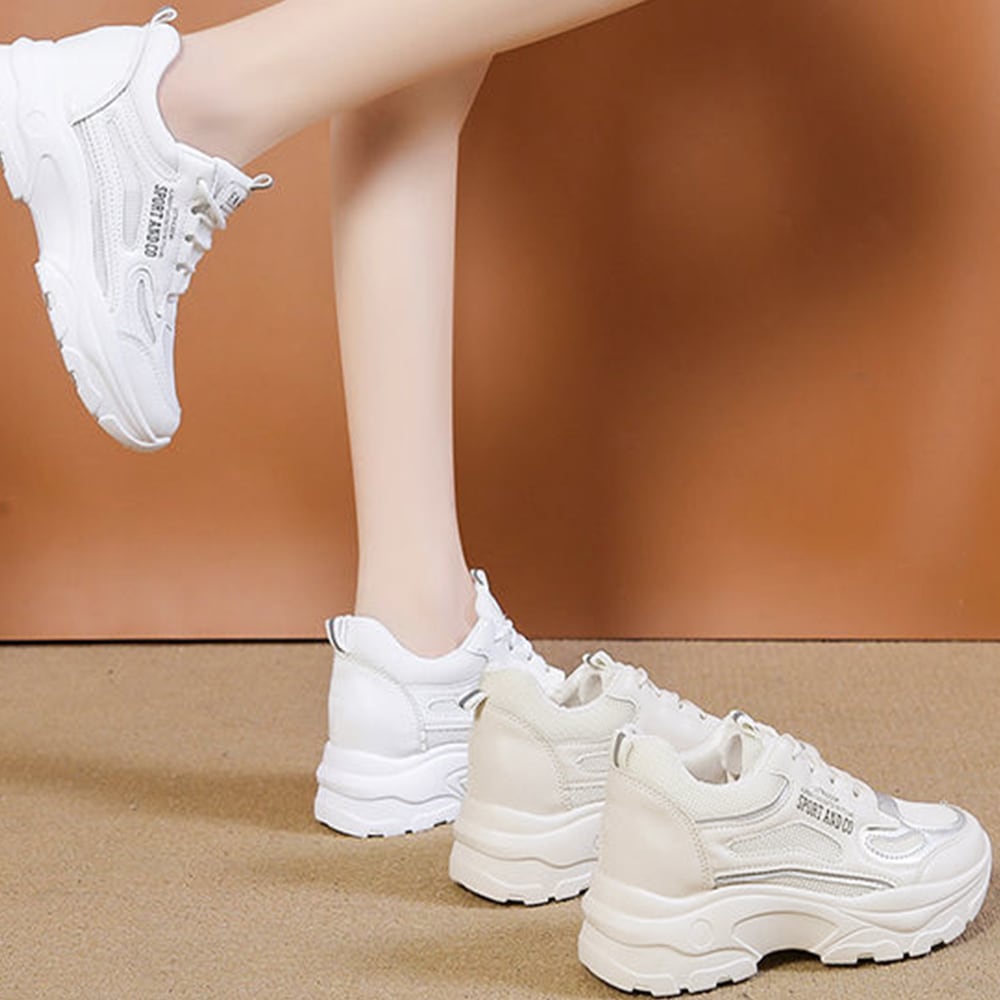 メッシュ ダッドスニーカー レディース 厚底 シューズ 大人 きれいめ