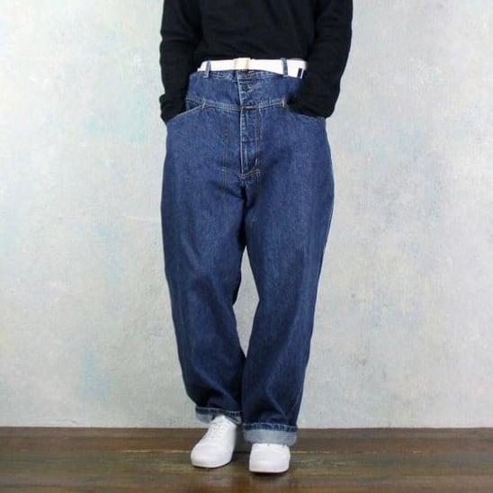 Marithé+ François Girbaud スーパーワイド デザインデニムパンツ 【FF