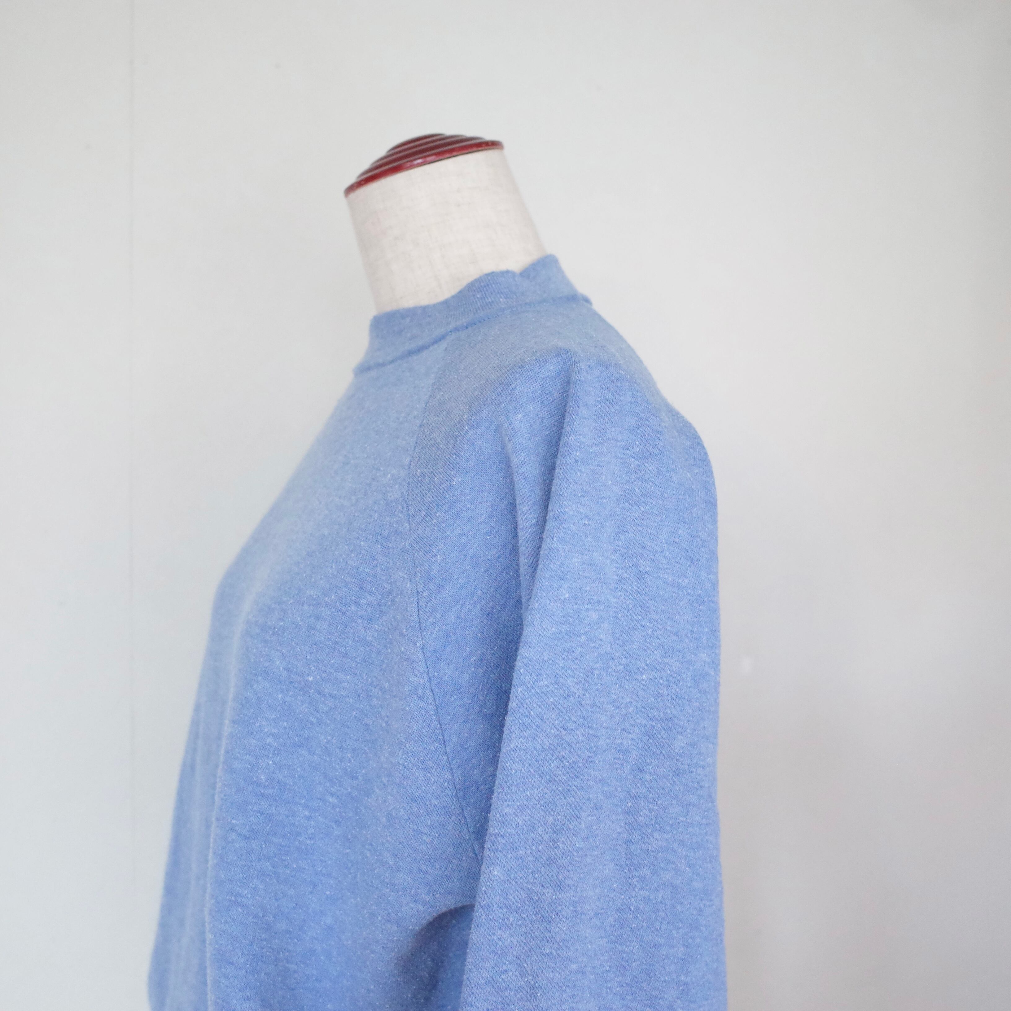 80s plain sweat "heather blue"