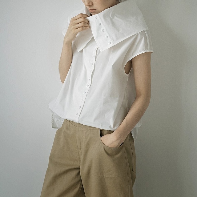 Big Lapel French Sleeve シャツ [26010381]