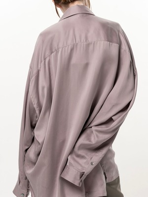【26AW】Maison MIHARA YASUHIRO ミハラヤスヒロ / シャツ / Attached Tie Long Sleeve Satin Shirt