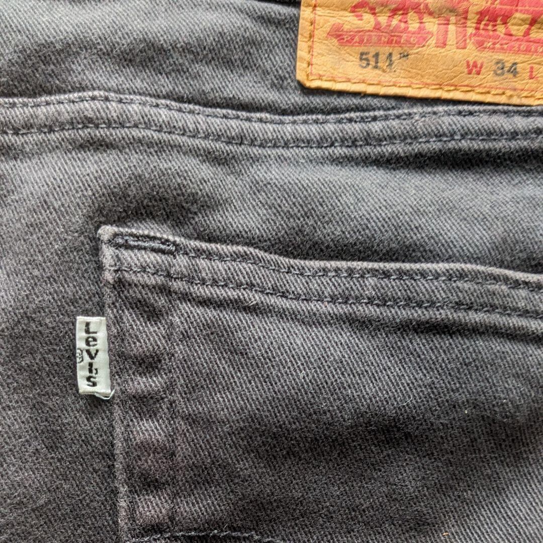 古着 リーバイス 511 ブラックデニム 白タグ 34×30 ストレッチ | 古着
