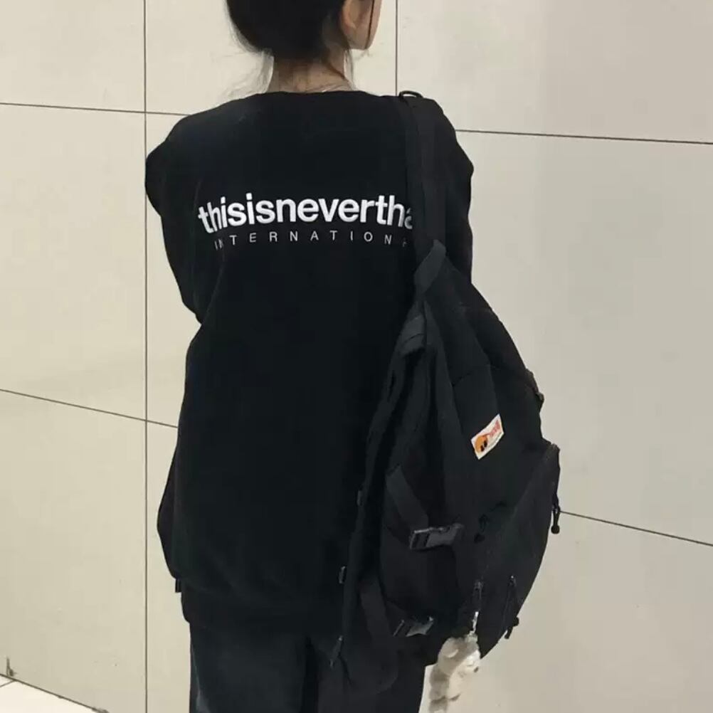 トップス シンプル パーカー フードなし トレーナー スウェット 袖あり