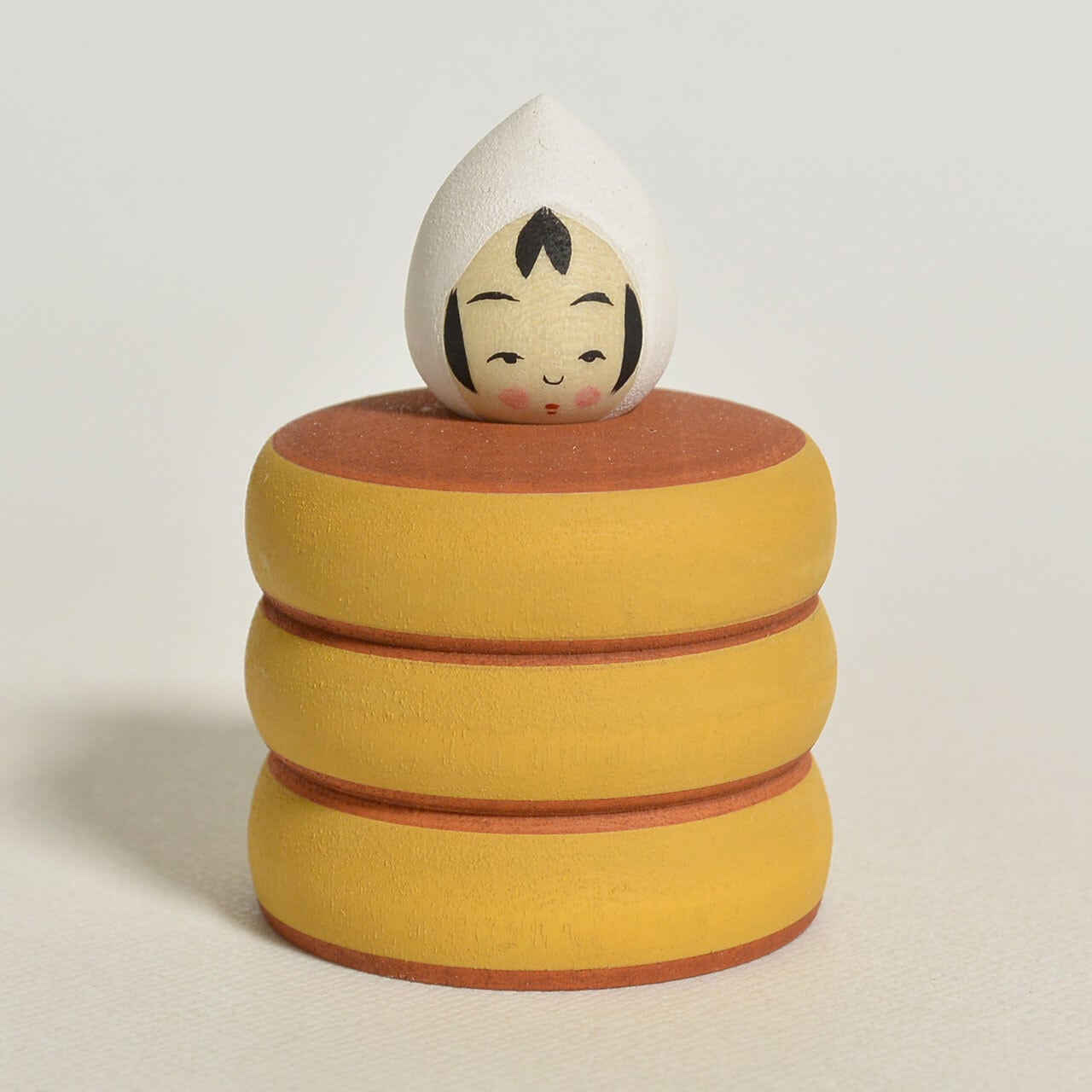 【ミニこけし】鈴木明　工人作　パンケーキちゃん パンケーキちゃんこけし 約1.5寸 約4.5cm 鈴木明 工人（作並系）#2413