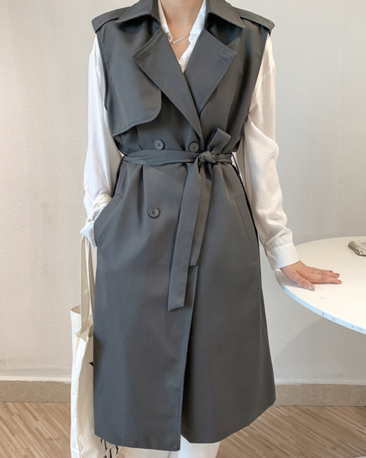 ウエストベルトロングジレコート 3color A0634 - 9