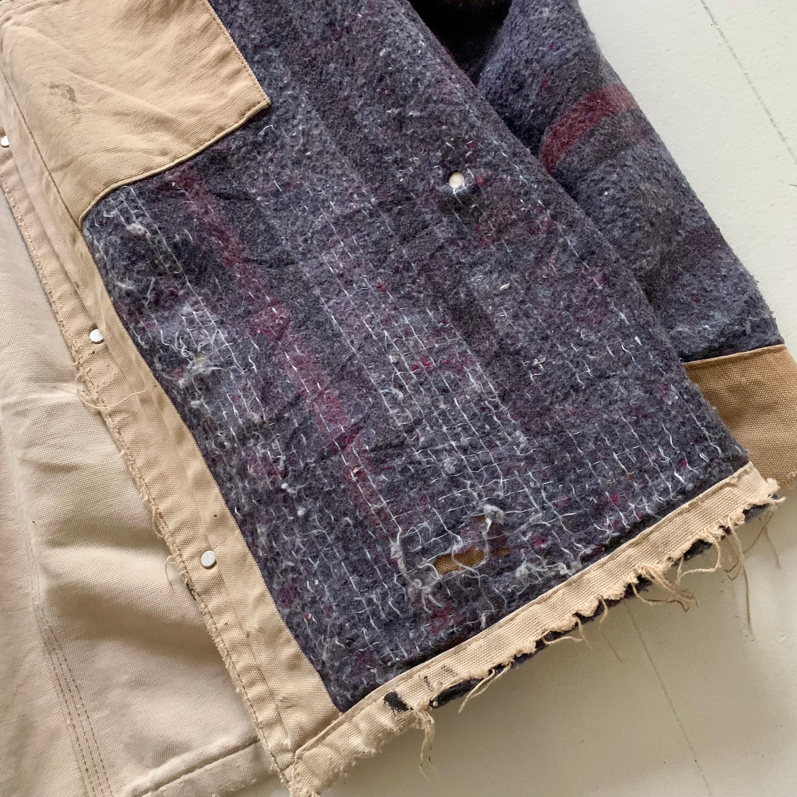 1990's carhartt slashed blanket lined chore coat ベージュ ...