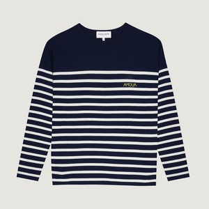 MAISON LABICHE　AMOUR BORDER LS 　MIDNIGHT BLUE/IVORY