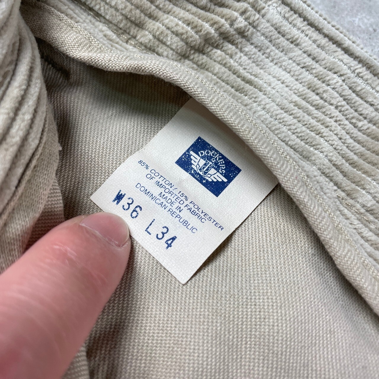 90年代 DOCKERS ドッカーズ コーデュロイパンツ 太畝 ワイド メンズW36 